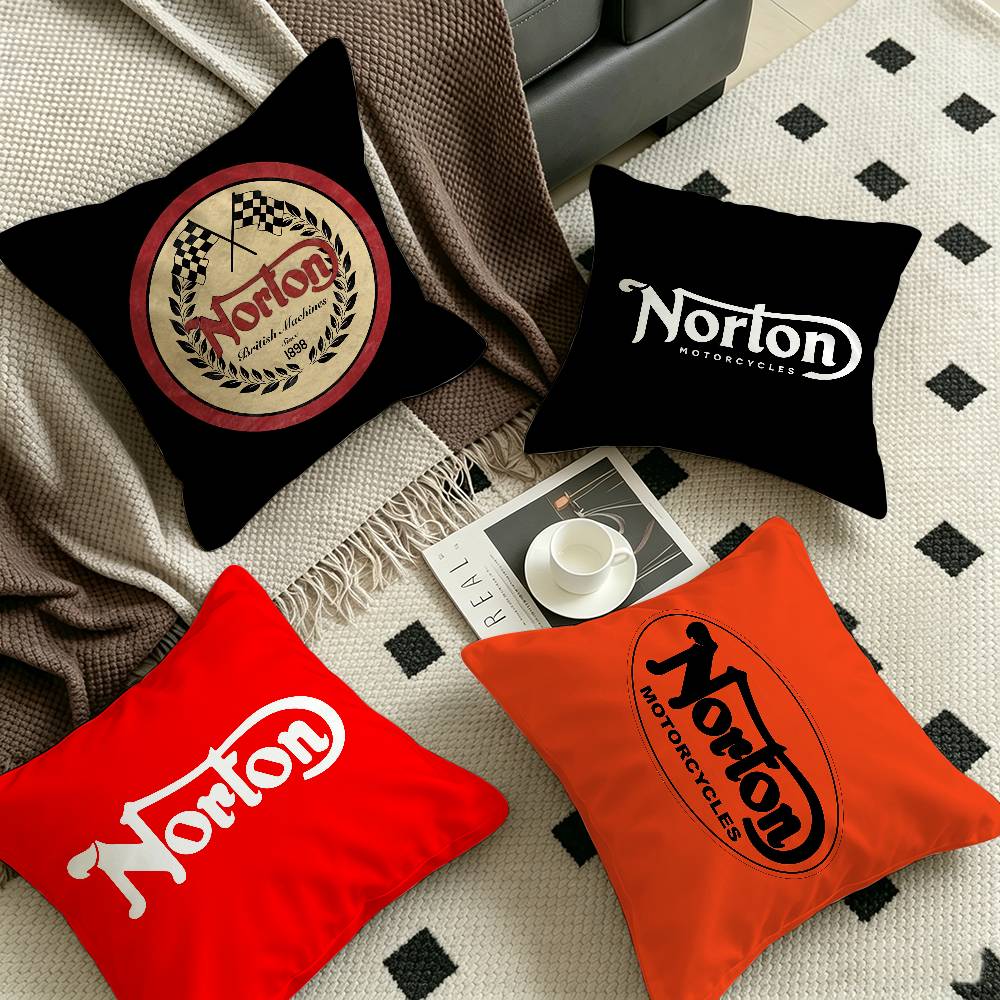 Home Textiles Classic Fashion - N-Norton Classic-Motorcycle Pillow Anime Pillow Sofa