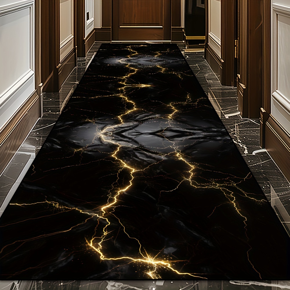 Luxury Home Textiles Usa - VIKAMA Light Luxury Black Gold Flow