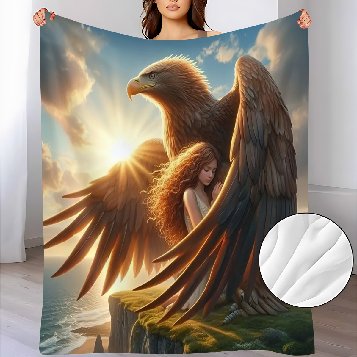 Majestic Eagle Protecting Girl - đánh giá và giá Sunrise Home Textiles & Apparel