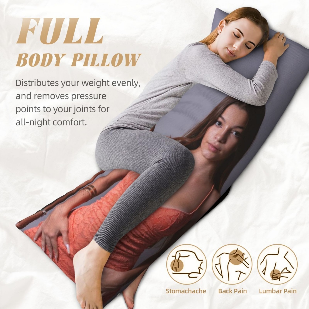 1 Custom Photo Body Pillowcase - đánh giá và giá Home Textiles Usa